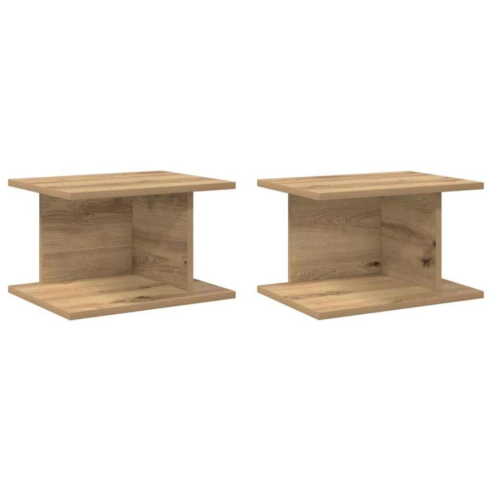 vidaXL Κομοδίνο 2 pcs Artisan Oak 40 x 30 x 25 εκ Επεξεργασμένο ξύλο