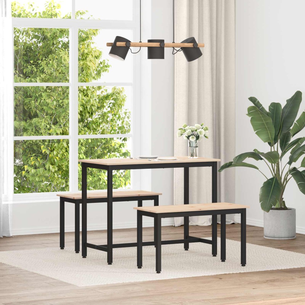 vidaXL παγκάκι Φυσικό 80 x 35 x 45 cm Στερεά ξυλεία πεύκου