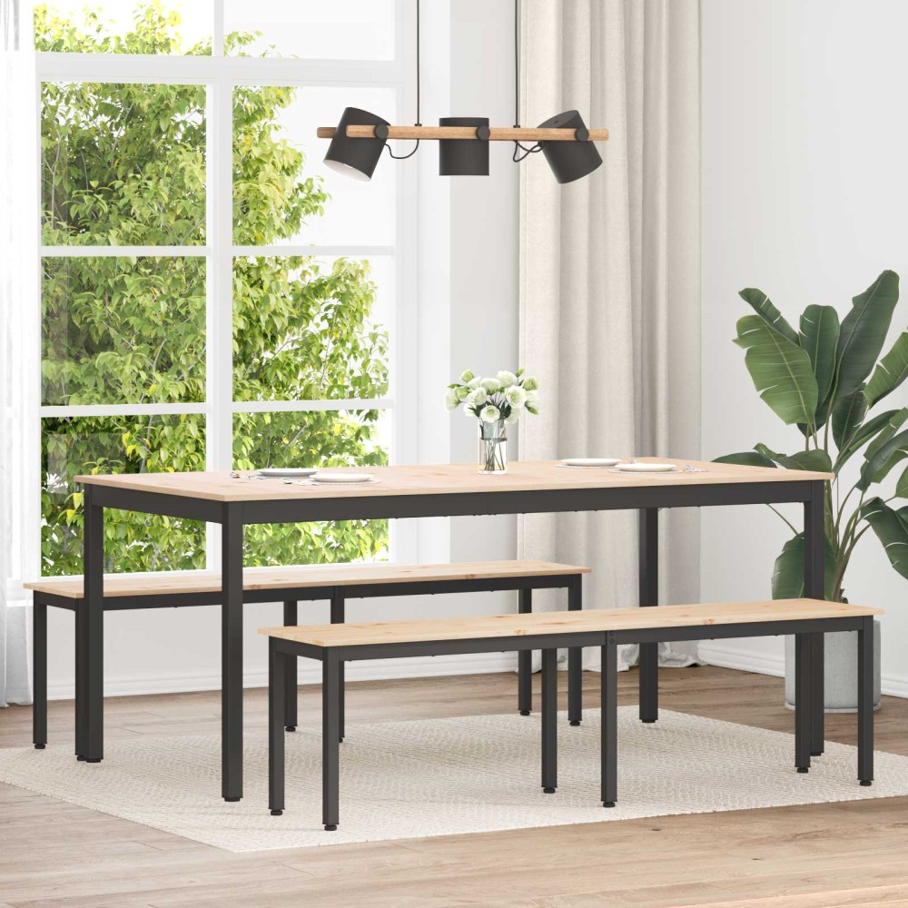 vidaXL παγκάκι Φυσικό 160 x 35 x 45 cm Στερεά ξυλεία πεύκου