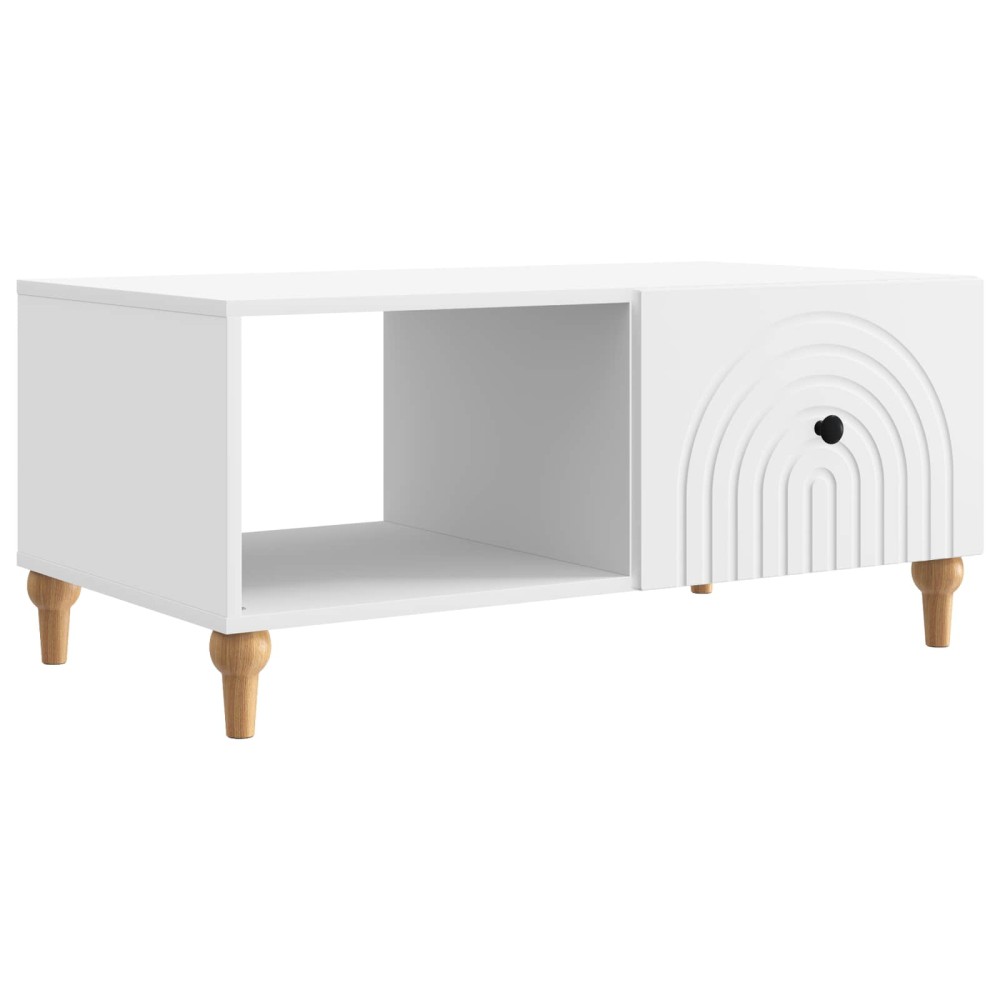 vidaXL Τραπεζάκι σαλονιού Λευκό 90 x 50 x 40 cm Επεξεργασμένο Ξύλο