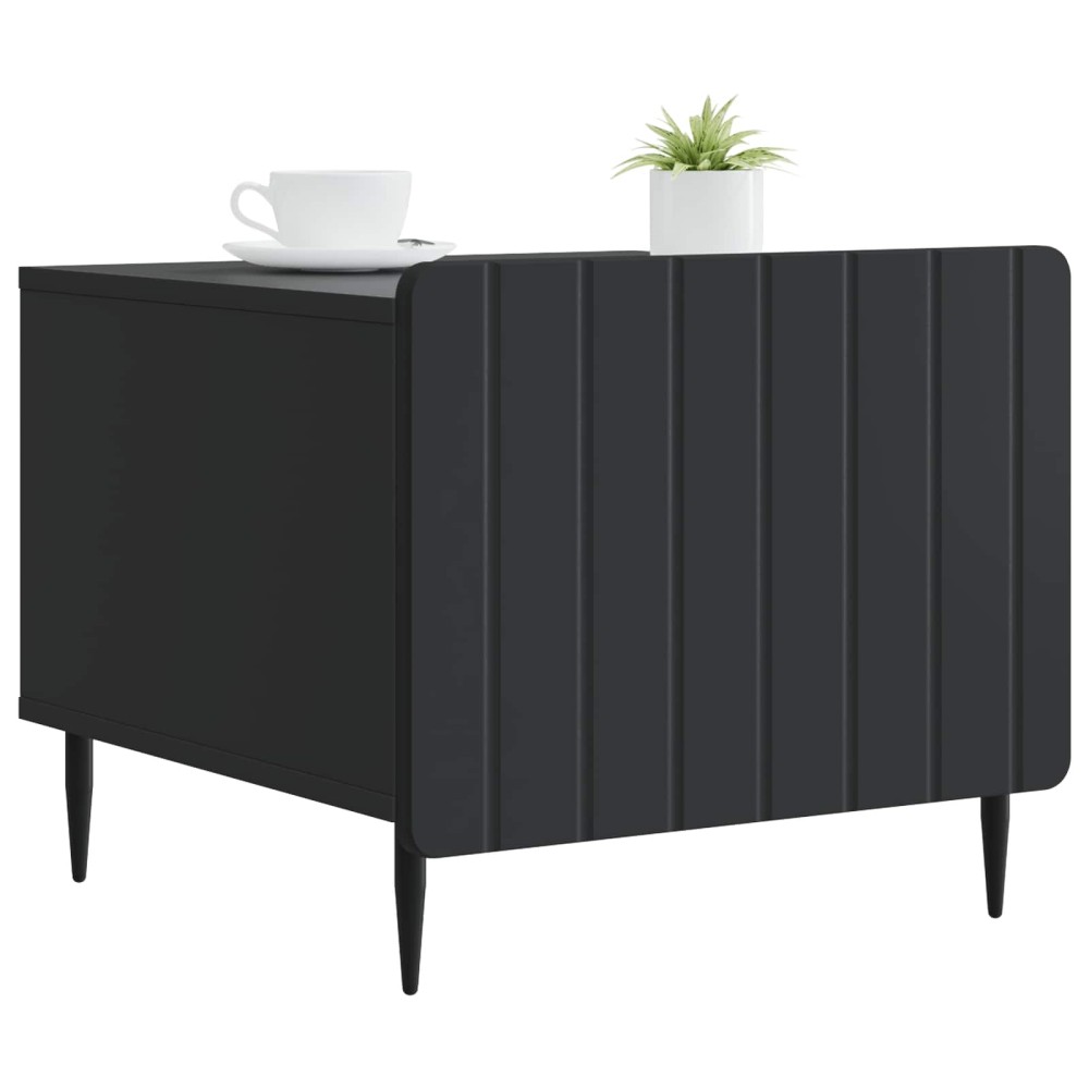 vidaXL Τραπεζάκι σαλονιού Μαύρο 49 x 50 x 42 εκ. Επεξεργασμένο Ξύλο