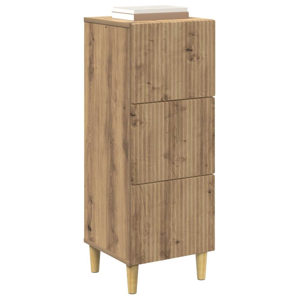 vidaXL Ντουλάπι με Συρτάρια Artisan Δρυς 33 x 34,5 x 90 εκ