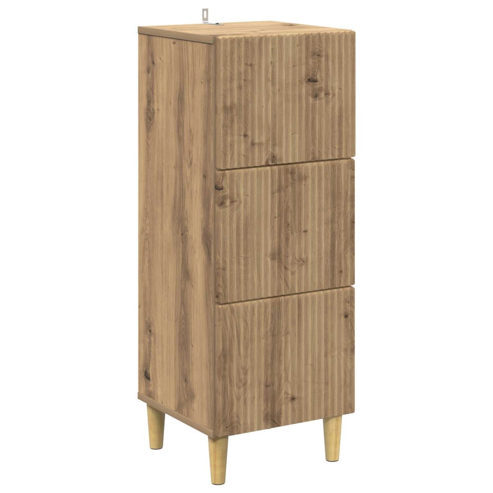 vidaXL Ντουλάπι με Συρτάρια Artisan Δρυς 33 x 34,5 x 90 εκ
