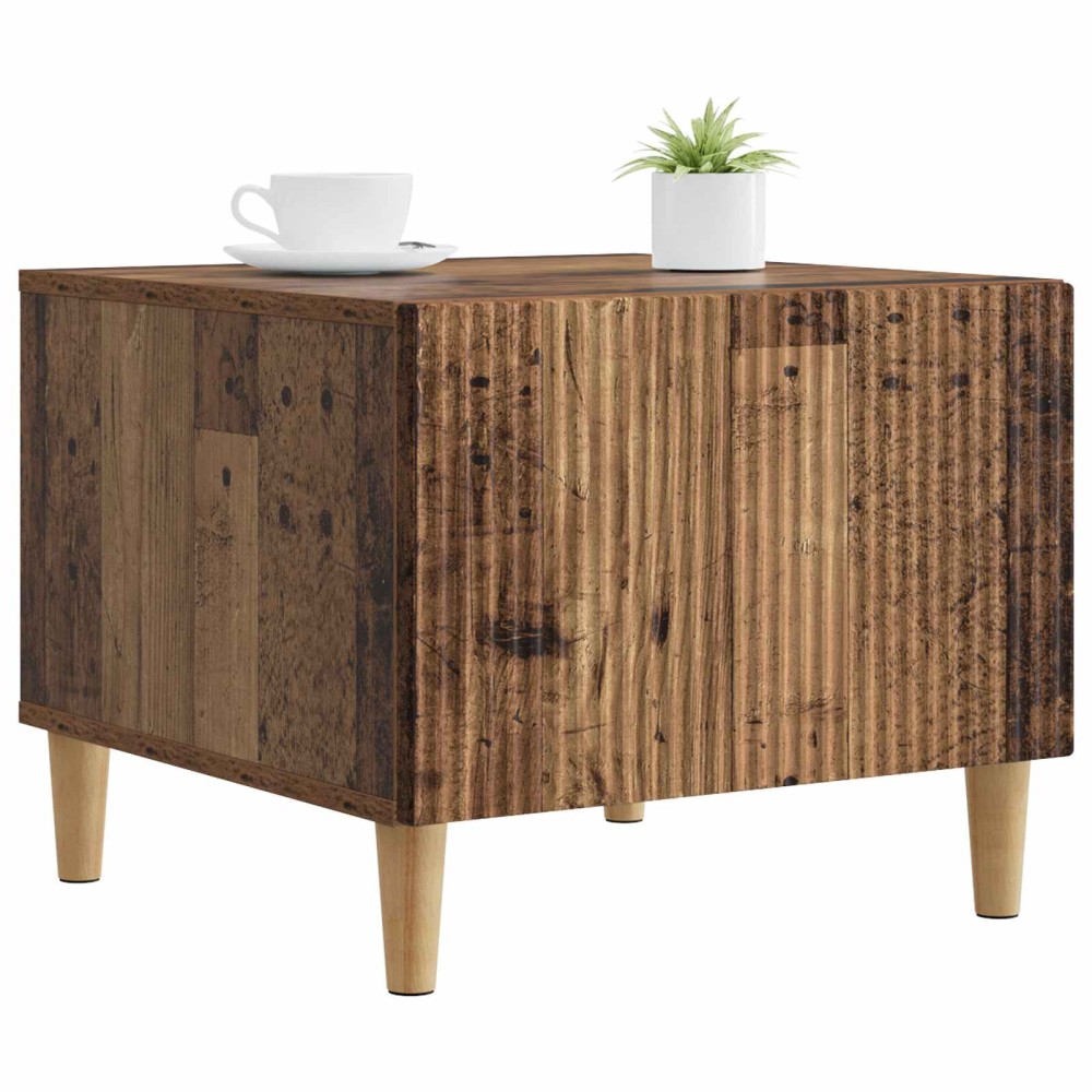 vidaXL Τραπεζάκι σαλονιού με συρτάρι Παλαιωμένο ξύλο 49 x 50 x 40 εκ