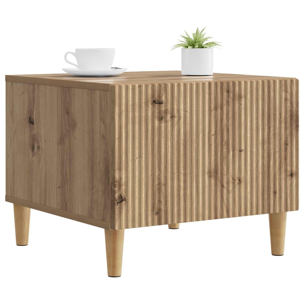 vidaXL Τραπεζάκι σαλονιού με συρτάρι Artisan Δρυς 49 x 50 x 40 εκ