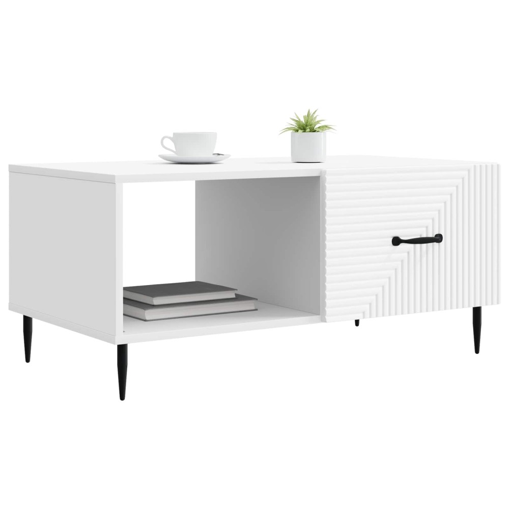 vidaXL Τραπεζάκι σαλονιού Λευκό 90 x 50 x 40 cm Επεξεργασμένο Ξύλο