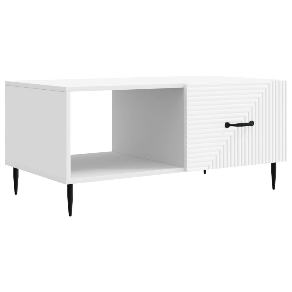 vidaXL Τραπεζάκι σαλονιού Λευκό 90 x 50 x 40 cm Επεξεργασμένο Ξύλο