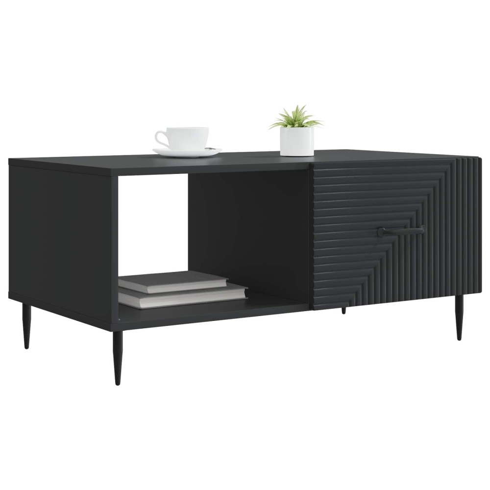 vidaXL Τραπεζάκι σαλονιού Μαύρο 90 x 50 x 40 cm Επεξεργασμένο Ξύλο