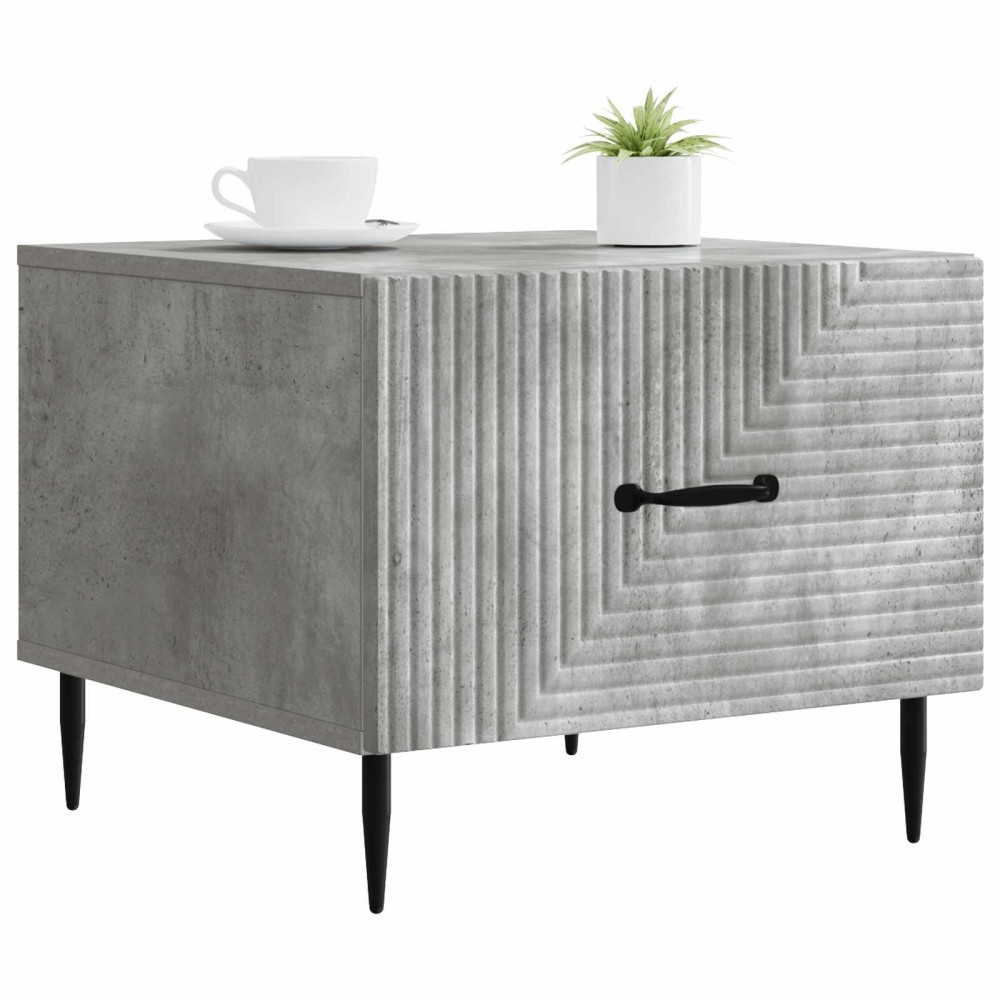 vidaXL Τραπεζάκι σαλονιού με συρτάρι Γκρι Σκυροδέματος 49 x 50 x 40 εκ