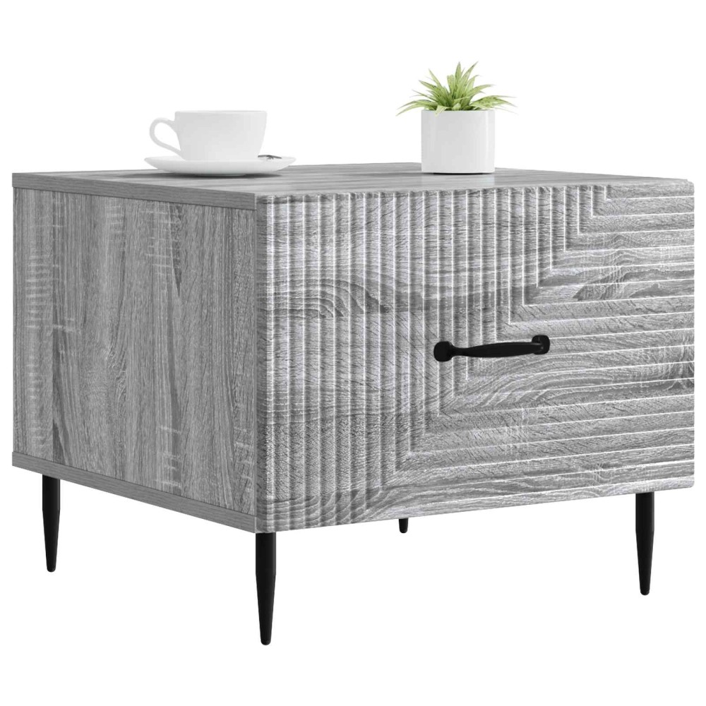 vidaXL Τραπεζάκι σαλονιού με συρτάρι Γκρι Sonoma 49 x 50 x 40 εκ