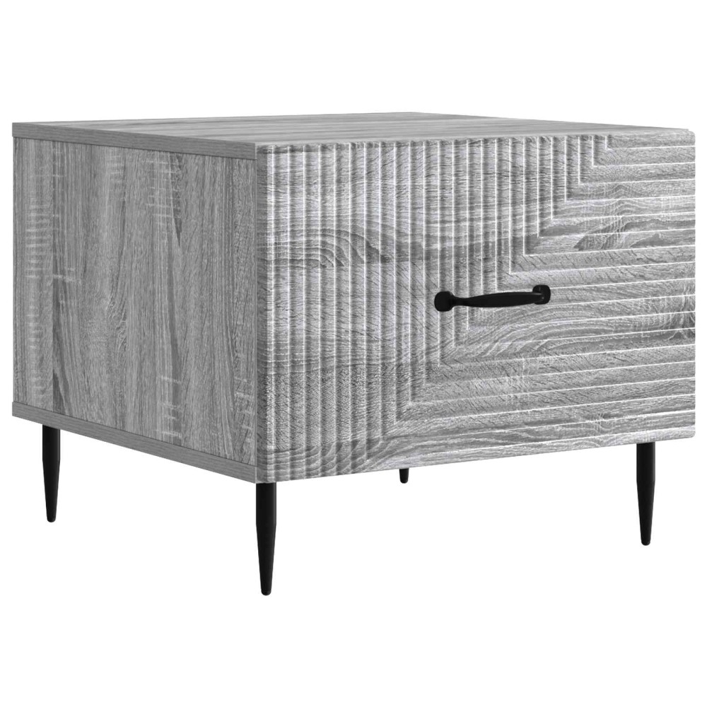 vidaXL Τραπεζάκι σαλονιού με συρτάρι Γκρι Sonoma 49 x 50 x 40 εκ