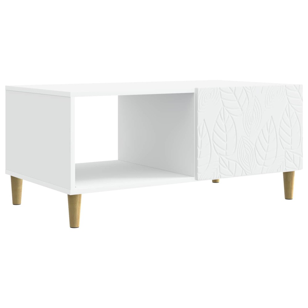 vidaXL Τραπεζάκι σαλονιού Λευκό 90 x 50 x 40 cm Επεξεργασμένο Ξύλο