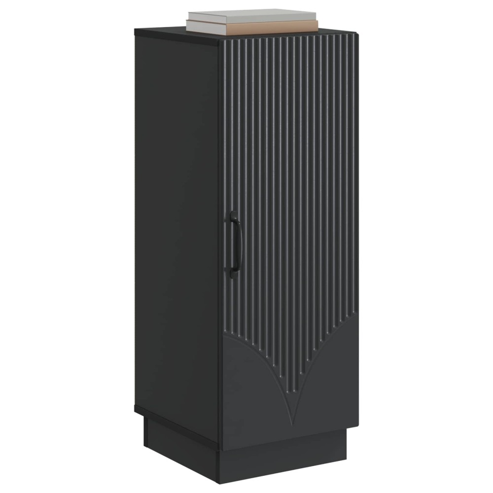 vidaXL Πλαϊνό γραφείο Μαύρο 33 x 34,5 x 87 εκ. Επεξεργασμένο Ξύλο