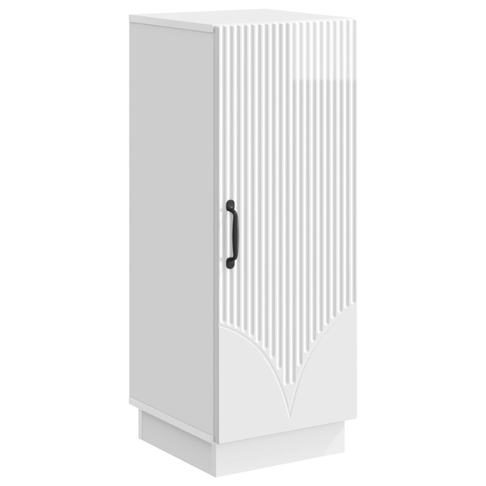 vidaXL Πλαϊνό γραφείο Γυαλιστερό Λευκό 33 x 34,5 x 87 εκ.