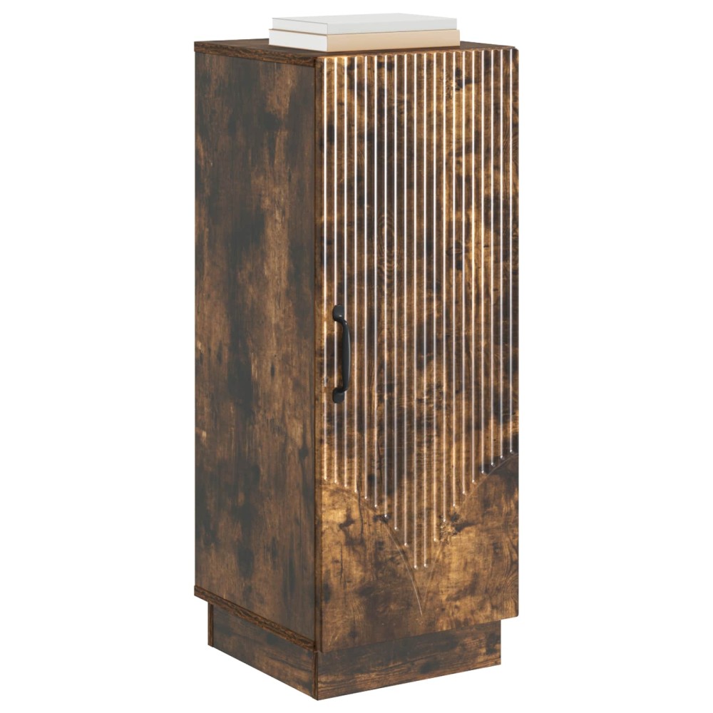 vidaXL Πλαϊνό γραφείο Καπνισμένο Ξύλο Δρυός 33 x 34,5 x 87 εκ.