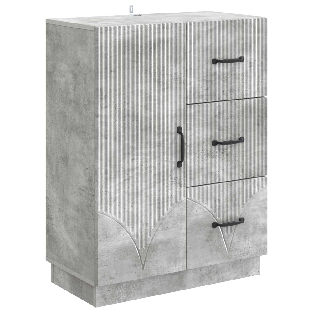 vidaXL Πλαϊνό γραφείο με συρτάρι Γκρι Σκυροδέματος 66 x 34,5 x 87 εκ.