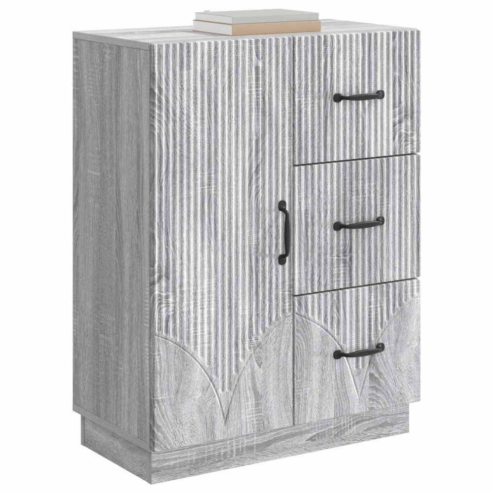 vidaXL Πλαϊνό γραφείο με συρτάρι Γκρι Sonoma 66 x 34,5 x 87 εκ.