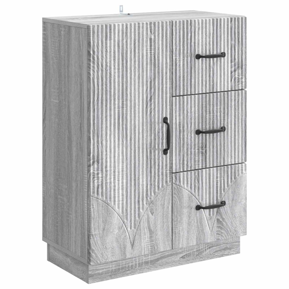 vidaXL Πλαϊνό γραφείο με συρτάρι Γκρι Sonoma 66 x 34,5 x 87 εκ.