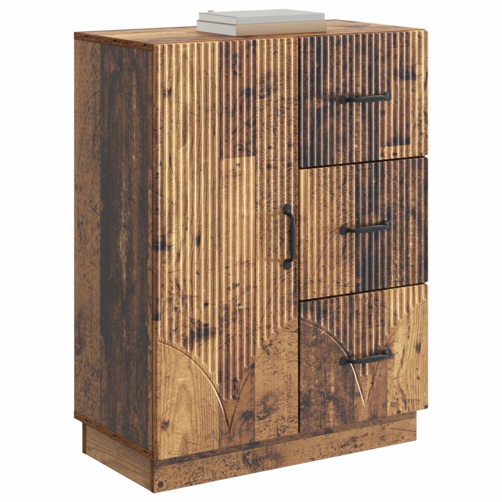 vidaXL Πλαϊνό γραφείο με συρτάρι Παλαιωμένο ξύλο 66 x 34,5 x 87 εκ.