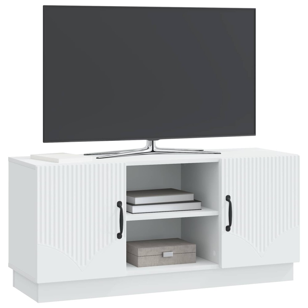 vidaXL Ντουλάπι TV Λευκό 102 x 34,5 x 47 εκ Επεξεργασμένο Ξύλο