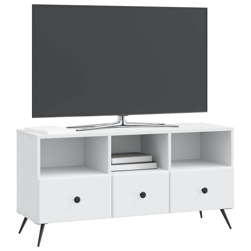 vidaXL Ντουλάπι TV Λευκό 102 x 34,5 x 50 εκ. Επεξεργασμένο Ξύλο