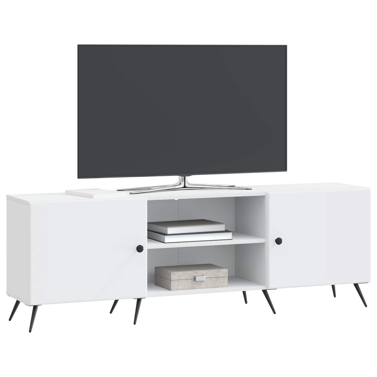 vidaXL Ντουλάπι TV Λευκό 150 x 31 x 50 εκ. Επεξεργασμένο Ξύλο