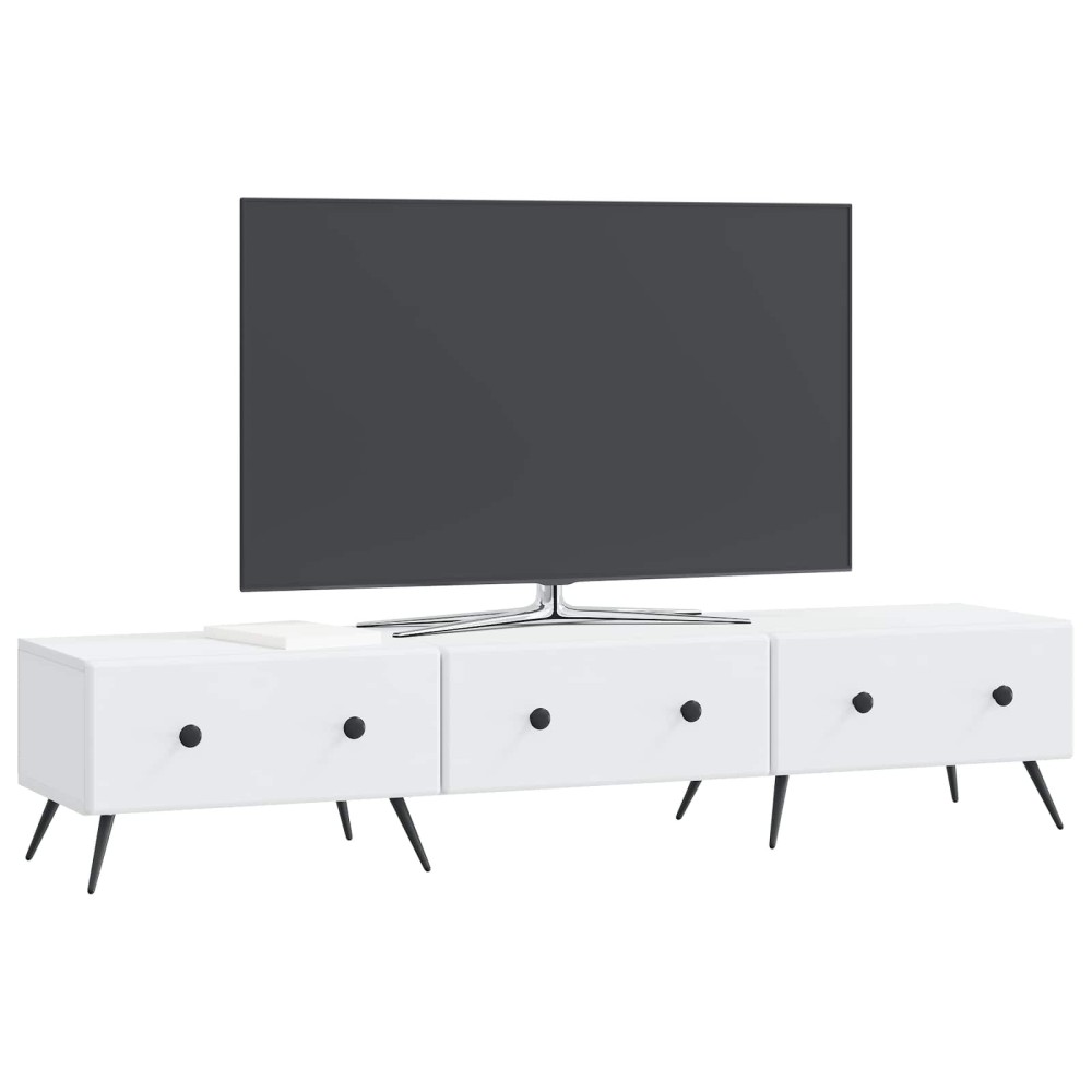 vidaXL Ντουλάπι TV Λευκό 147 x 34,5 x 30 εκ Επεξεργασμένο Ξύλο