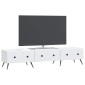 vidaXL Ντουλάπι TV Λευκό 147 x 34,5 x 30 εκ Επεξεργασμένο Ξύλο