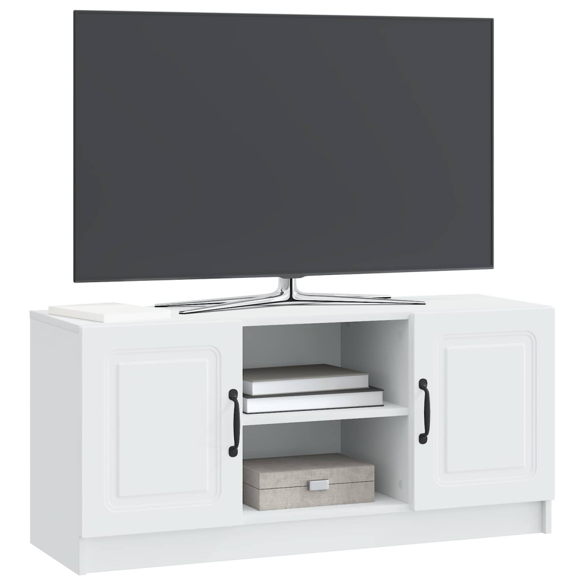vidaXL Ντουλάπι TV Λευκό 102 x 34,5 x 47 εκ Επεξεργασμένο Ξύλο