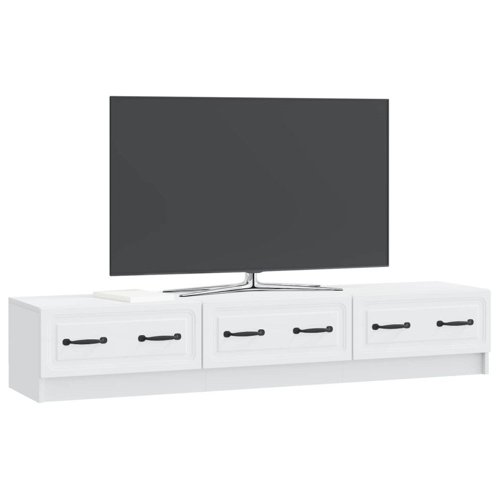 vidaXL Ντουλάπι TV Λευκό 147 x 34,5 x 27 εκ Επεξεργασμένο Ξύλο