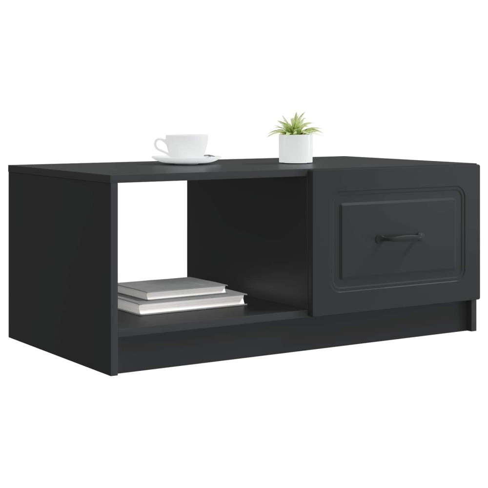vidaXL Τραπεζάκι σαλονιού Μαύρο 90 x 50 x 37 εκ Επεξεργασμένο Ξύλο