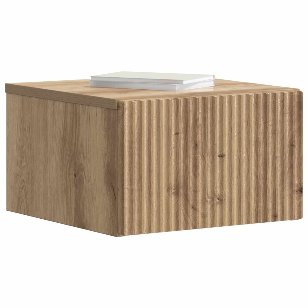 vidaXL Τοίχου Κρεμαστό Κομοδίνο 2 pcs Artisan Δρυς 33 x 34,5 x 20 εκ