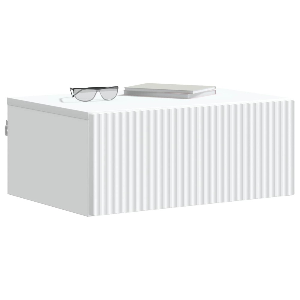 vidaXL Τοίχου Κρεμαστό Κομοδίνο 2 pcs Λευκό 49 x 34,5 x 20 εκ.