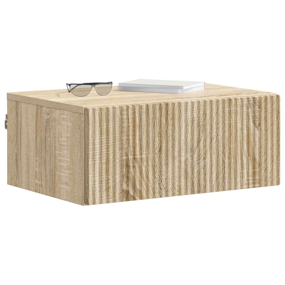 vidaXL Τοίχου Κρεμαστό Κομοδίνο Sonoma Δρυς 49 x 34,5 x 20 εκ.