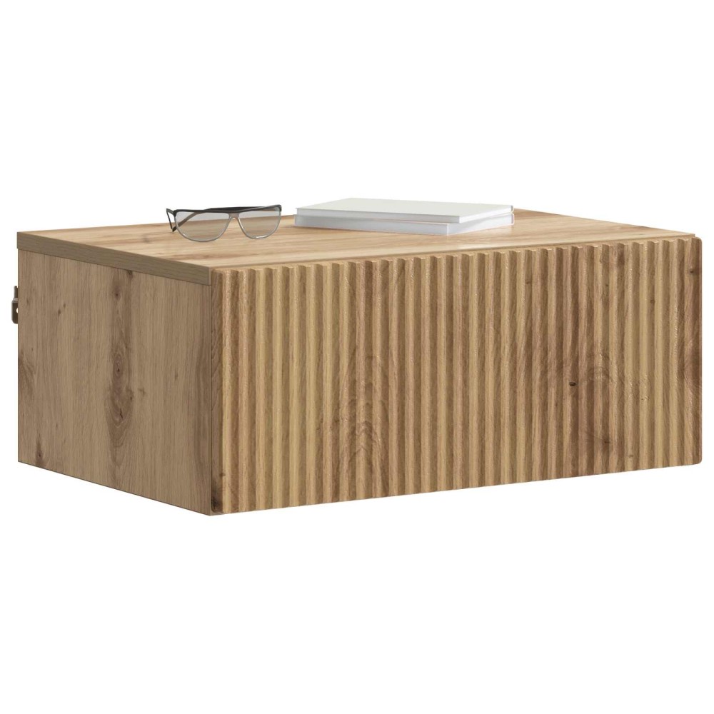 vidaXL Τοίχου Κρεμαστό Κομοδίνο Artisan Δρυς 49 x 34,5 x 20 εκ.