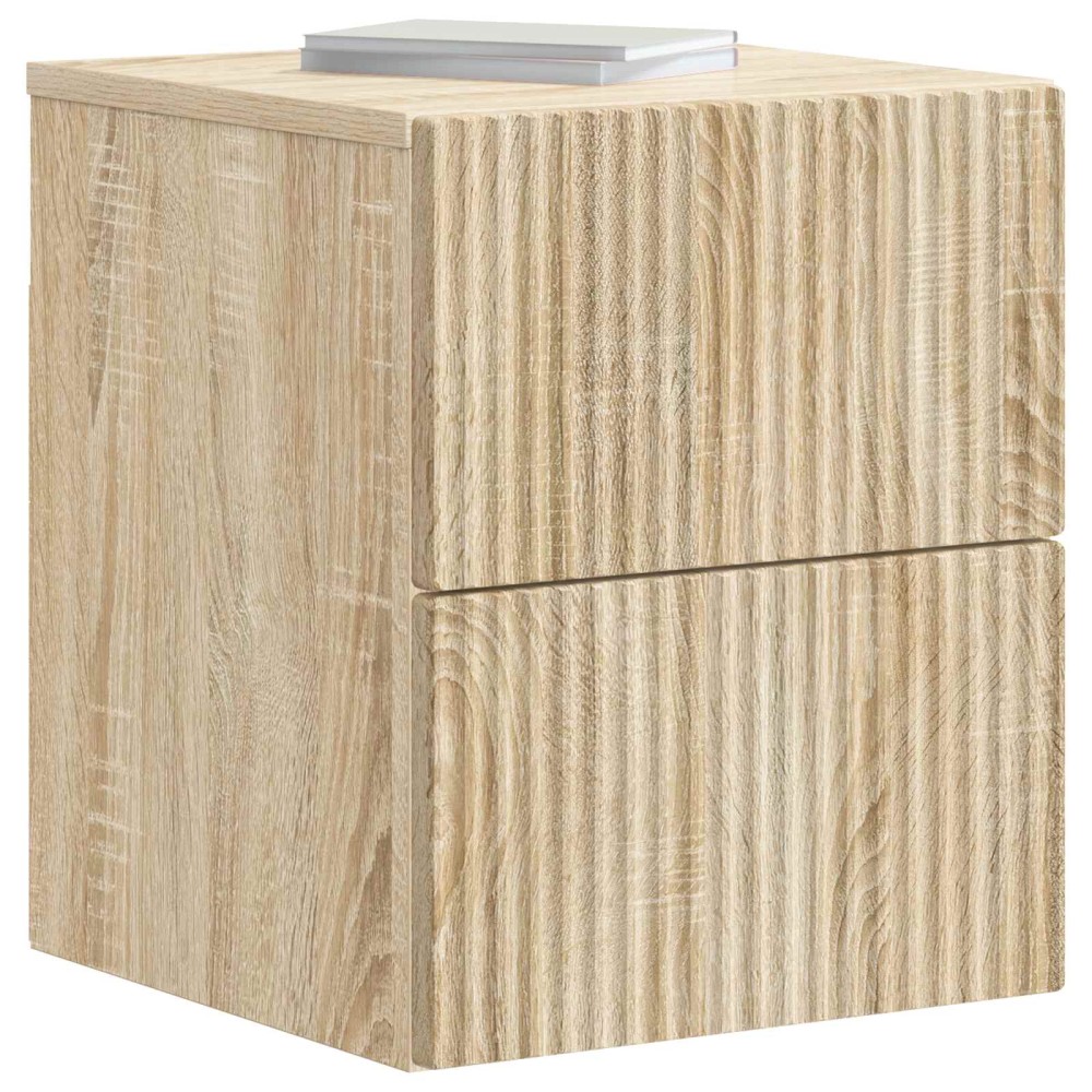 vidaXL Τοίχου Κρεμαστό Κομοδίνο Sonoma Δρυς 33 x 34,5 x 40 εκ