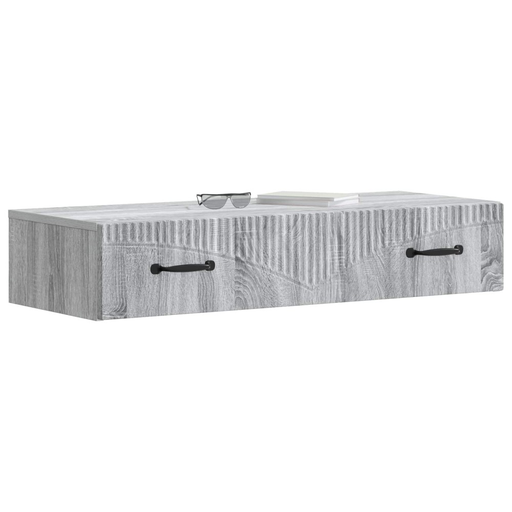 vidaXL Τραπεζάκι Τοίχου Γκρι Sonoma 87,5 x 34,5 x 17 εκ.