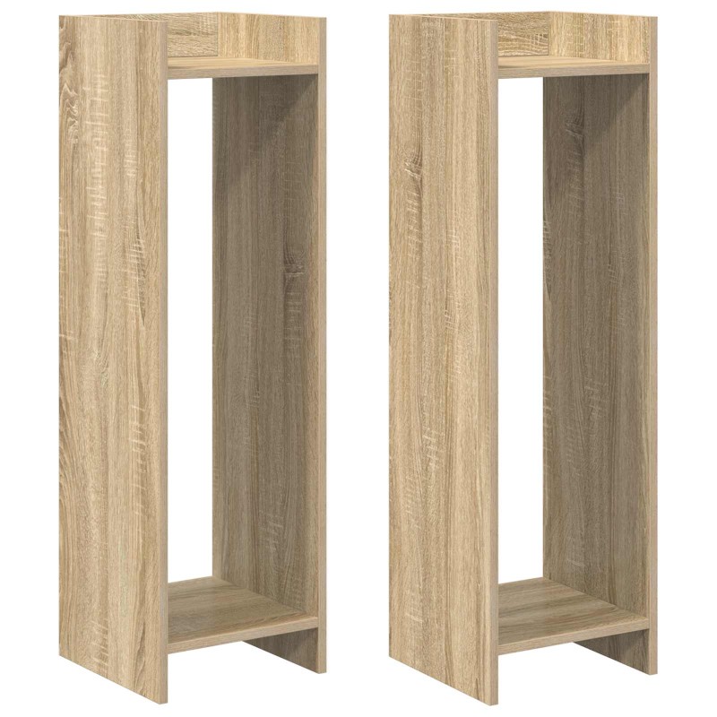 vidaXL Βάση φυτών 2 τμχ. Δρύς Sonoma 30 x 30 x 100 εκ