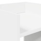 vidaXL Βάση φυτών Λευκός 30 x 30 x 80 cm Μηχανικά επεξεργασμένο ξύλο