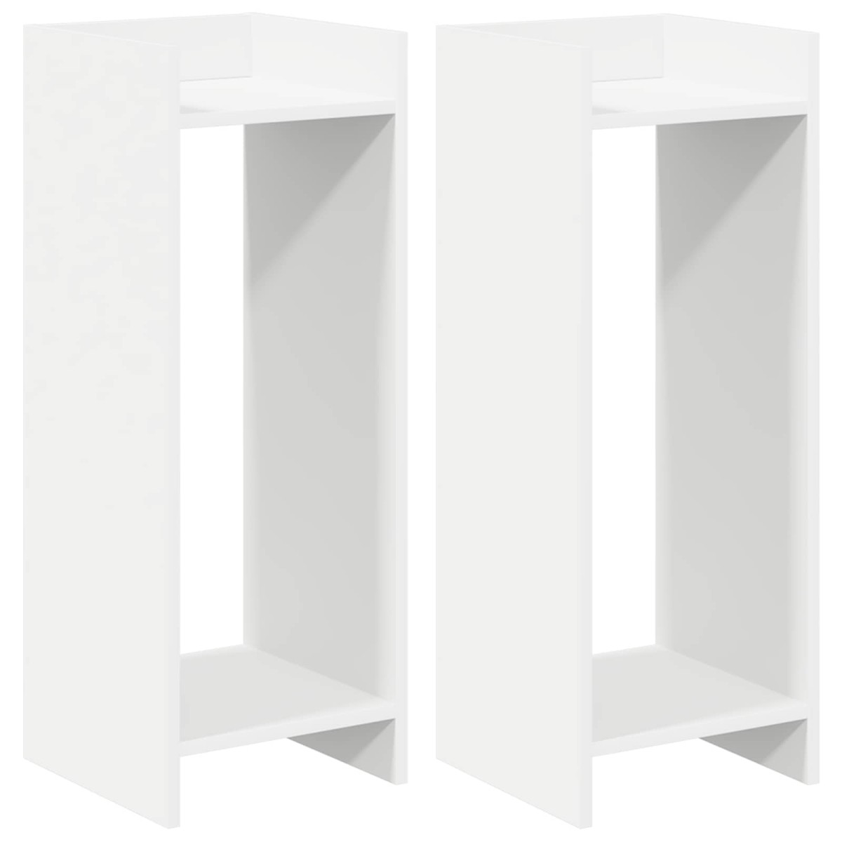 vidaXL Βάση φυτών 2 τμχ. Λευκός 30 x 30 x 80 cm