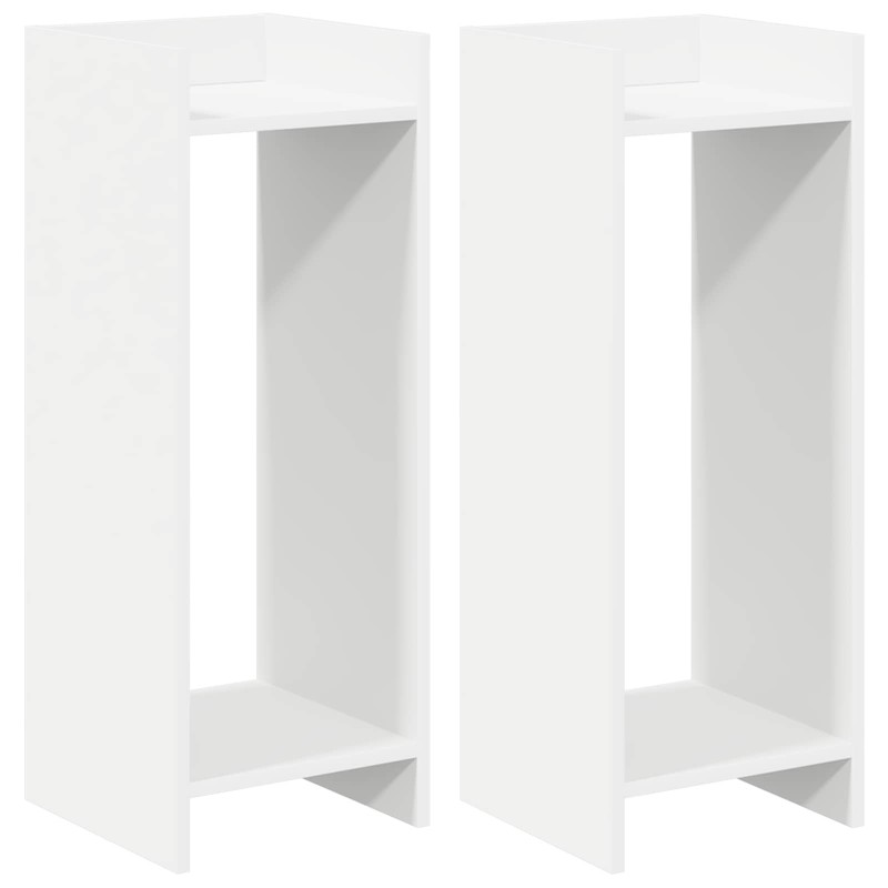 vidaXL Βάση φυτών 2 τμχ. Λευκός 30 x 30 x 80 cm