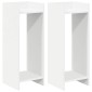 vidaXL Βάση φυτών 2 τμχ. Λευκός 30 x 30 x 80 cm
