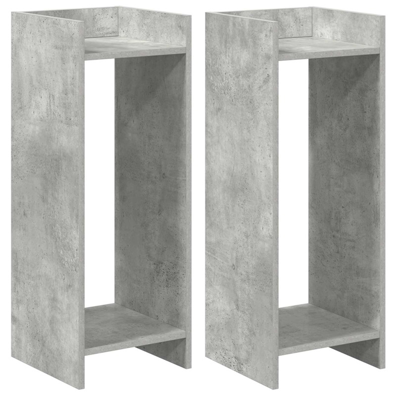 vidaXL Βάση φυτών 2 τμχ. Σκυρόχρωμο Γκρι 30 x 30 x 80 cm