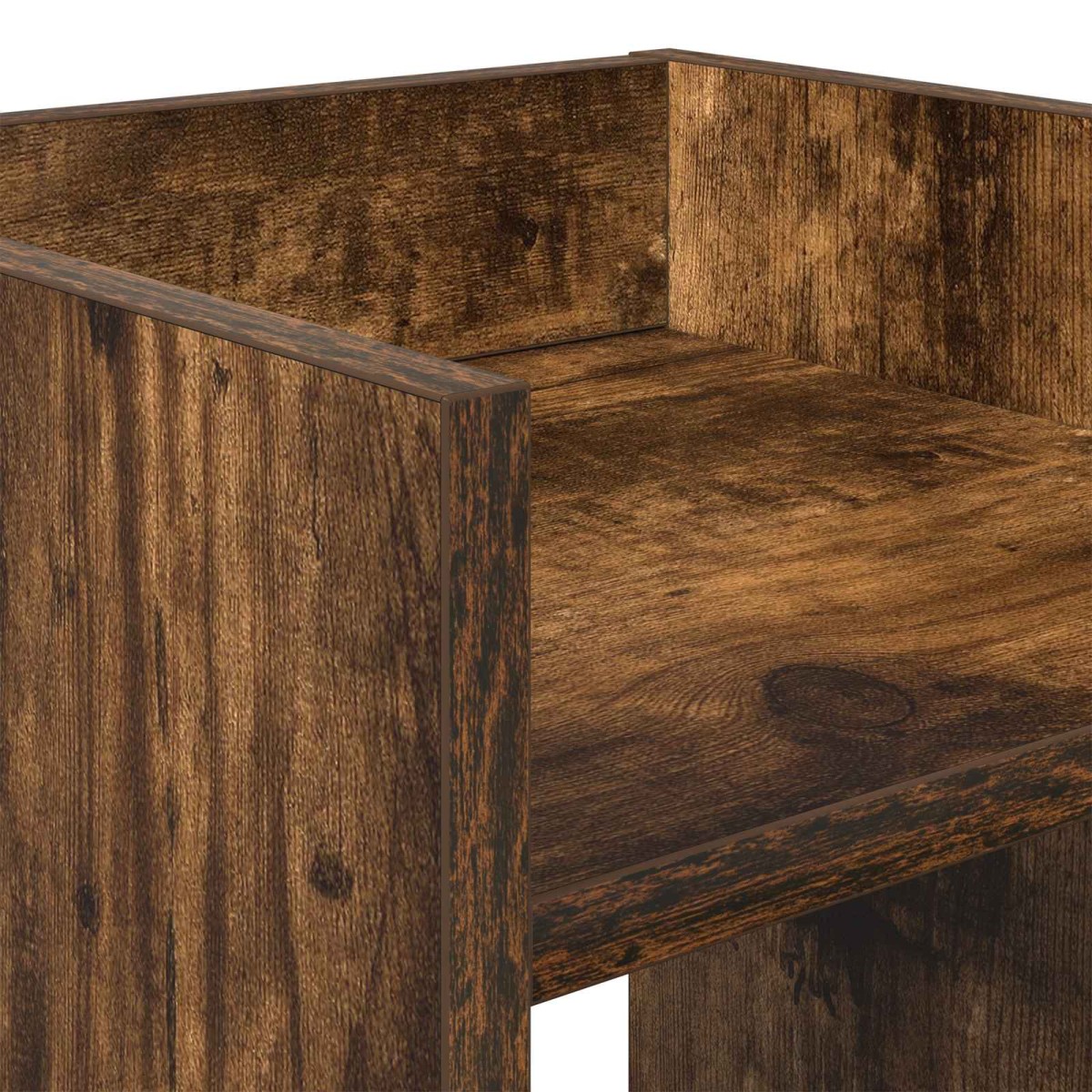 vidaXL Βάση φυτών Καπνιστή Δρυς 30 x 30 x 80 cm