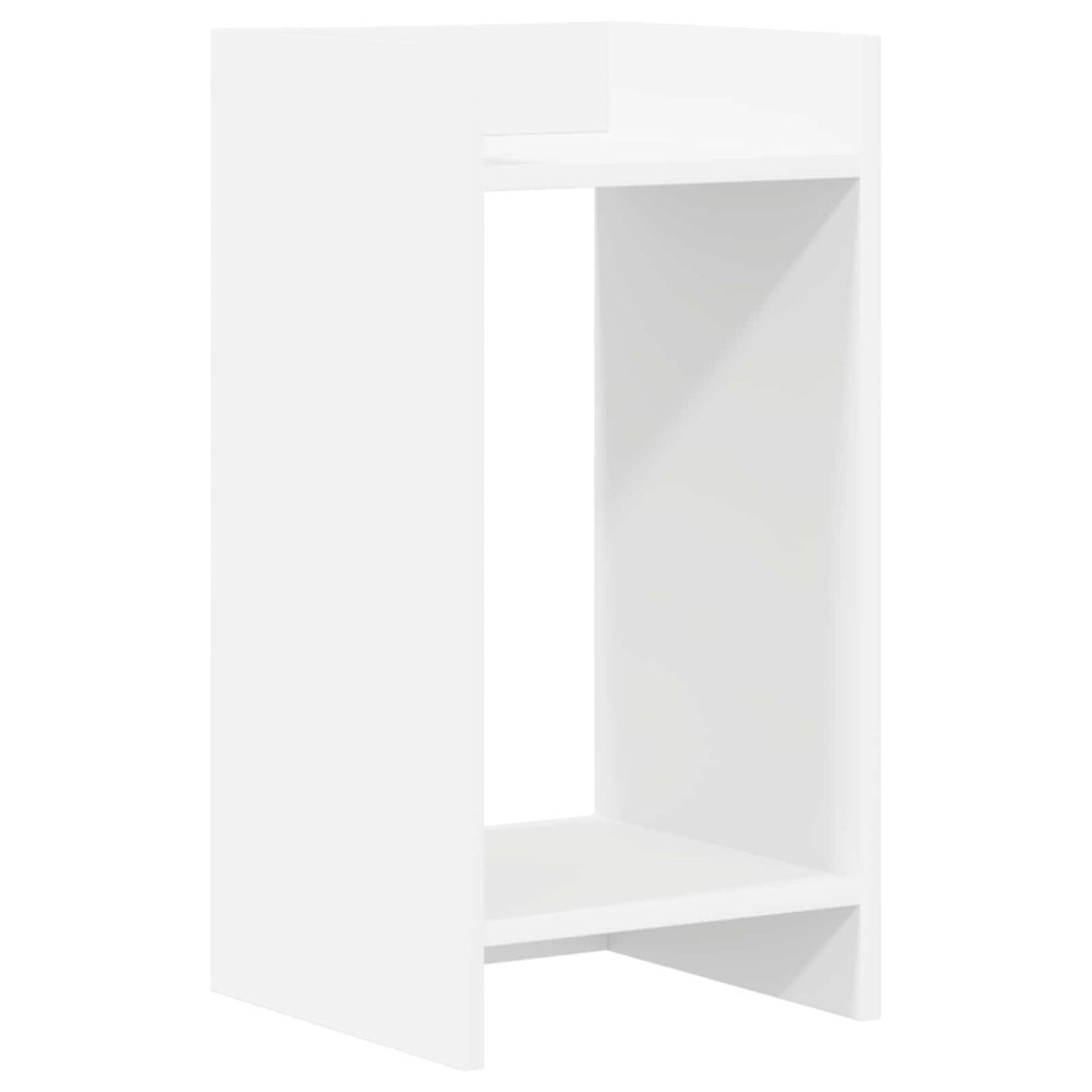 vidaXL Βάση φυτών Λευκός 30 x 30 x 60 cm Μηχανικά επεξεργασμένο ξύλο