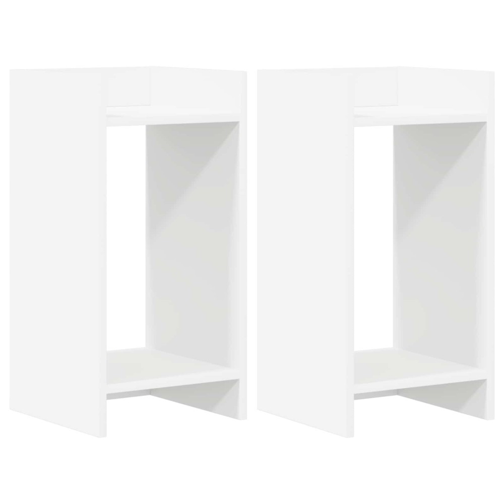 vidaXL Βάση φυτών 2 τμχ. Λευκός 30 x 30 x 60 cm
