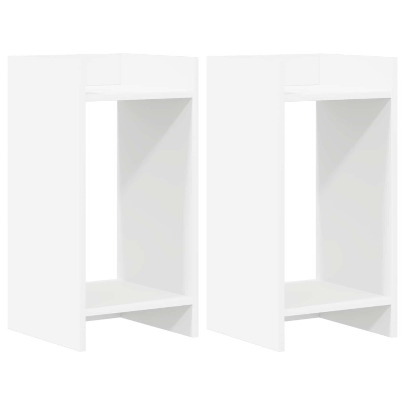 vidaXL Βάση φυτών 2 τμχ. Λευκός 30 x 30 x 60 cm