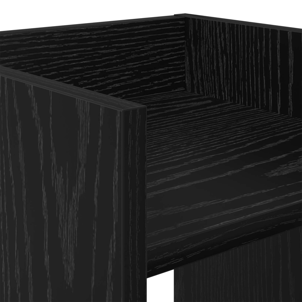 vidaXL Βάση φυτών Μαύρη Δρυς 30 x 30 x 60 cm