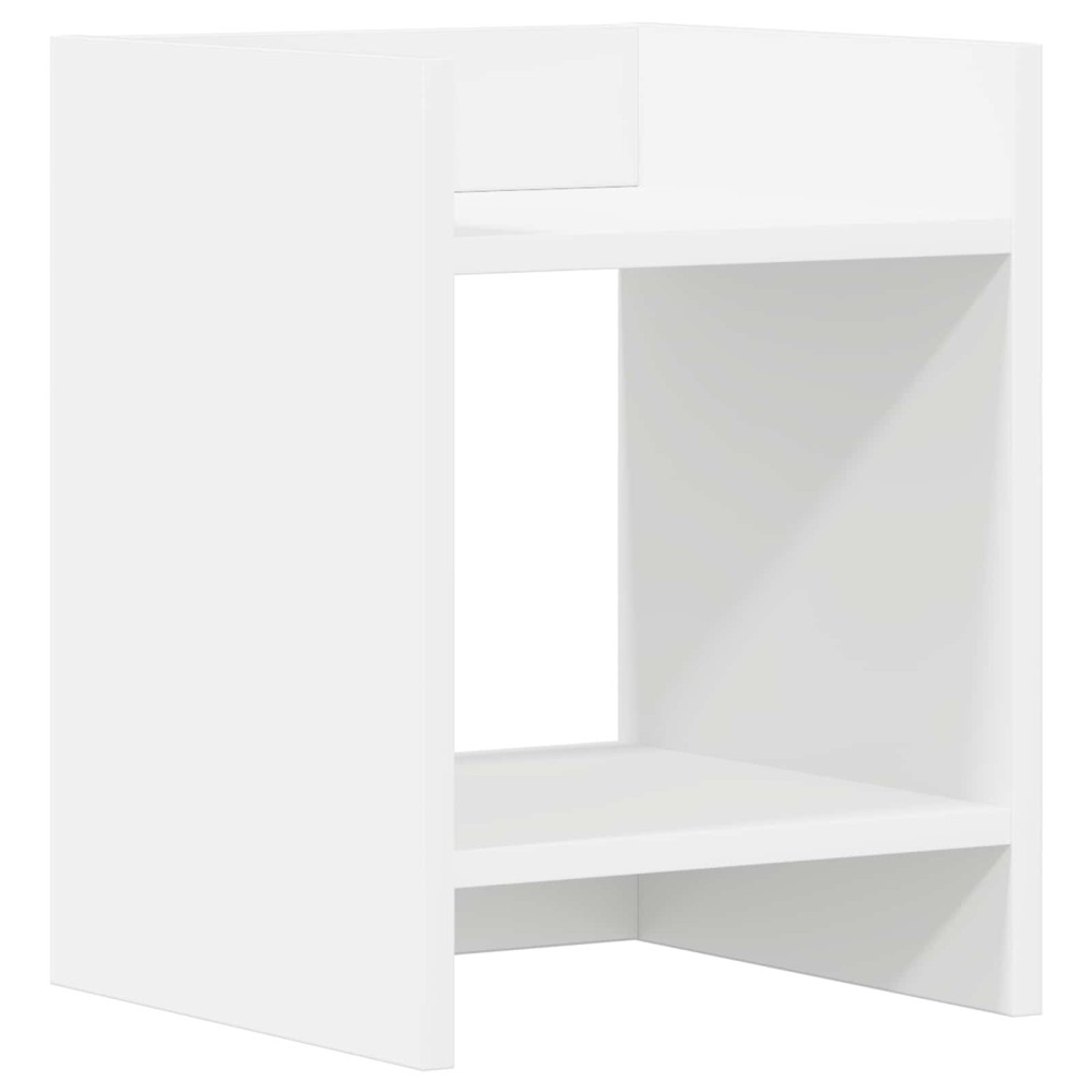 vidaXL Βάση φυτών Λευκός 30 x 30 x 40 cm Μηχανικά επεξεργασμένο ξύλο