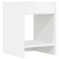 vidaXL Βάση φυτών Λευκός 30 x 30 x 40 cm Μηχανικά επεξεργασμένο ξύλο